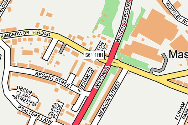 S61 1HH map - OS OpenMap – Local (Ordnance Survey)