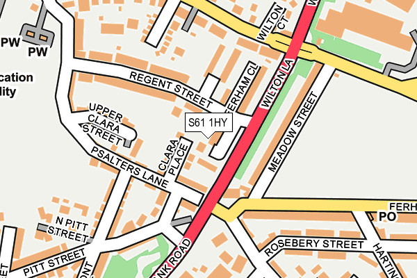 S61 1HY map - OS OpenMap – Local (Ordnance Survey)