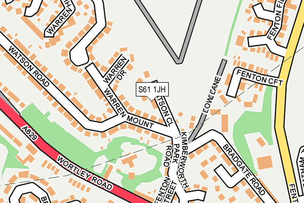 S61 1JH map - OS OpenMap – Local (Ordnance Survey)