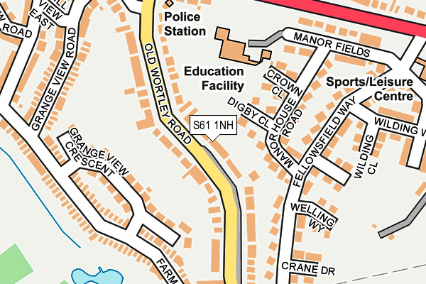 S61 1NH map - OS OpenMap – Local (Ordnance Survey)