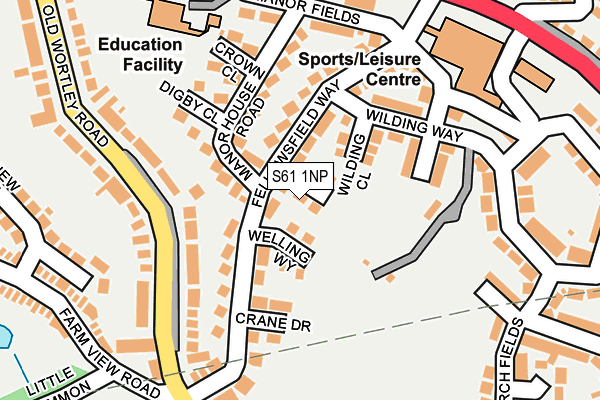 S61 1NP map - OS OpenMap – Local (Ordnance Survey)