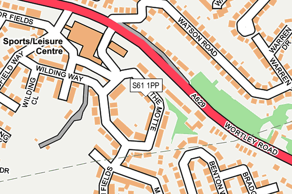 S61 1PP map - OS OpenMap – Local (Ordnance Survey)