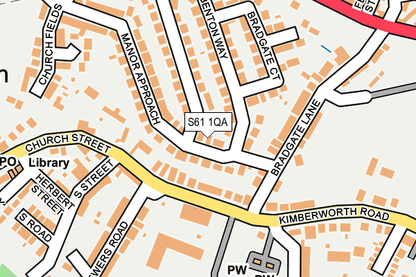 S61 1QA map - OS OpenMap – Local (Ordnance Survey)