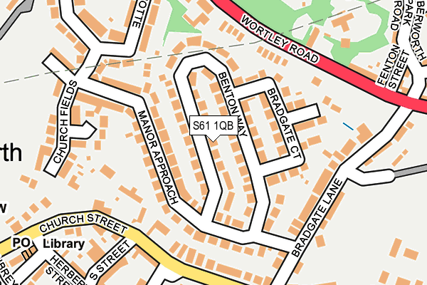 S61 1QB map - OS OpenMap – Local (Ordnance Survey)