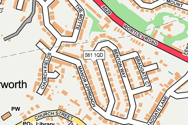 S61 1QD map - OS OpenMap – Local (Ordnance Survey)