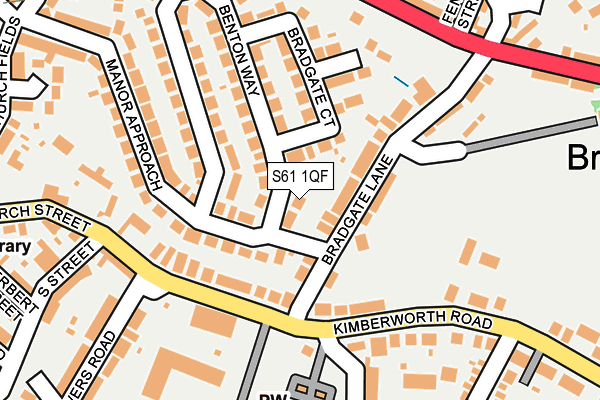 S61 1QF map - OS OpenMap – Local (Ordnance Survey)