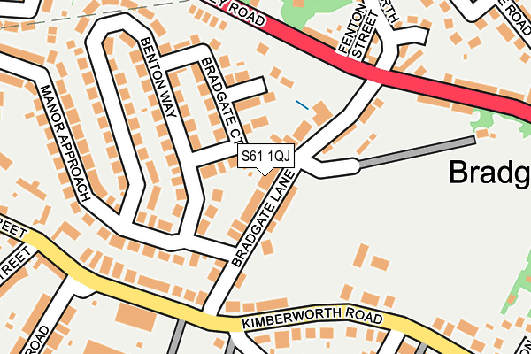 S61 1QJ map - OS OpenMap – Local (Ordnance Survey)