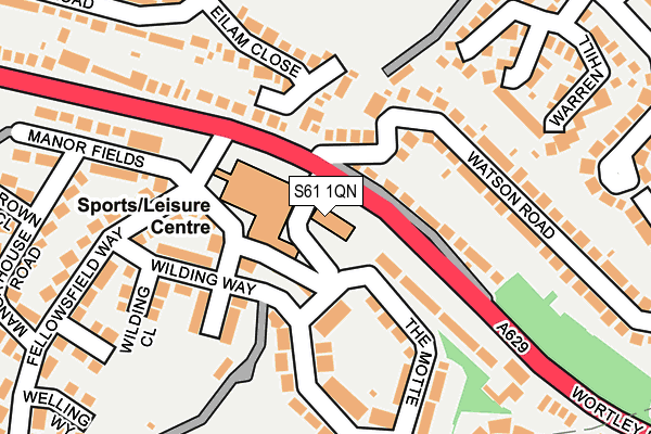 S61 1QN map - OS OpenMap – Local (Ordnance Survey)