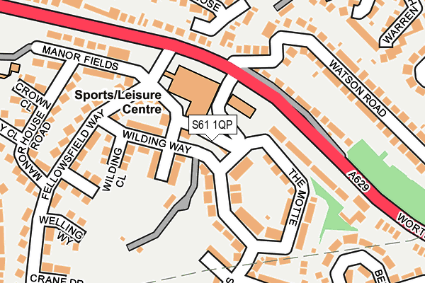 S61 1QP map - OS OpenMap – Local (Ordnance Survey)