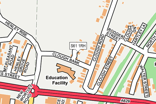 S61 1RH map - OS OpenMap – Local (Ordnance Survey)