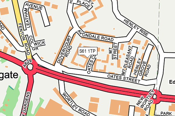 S61 1TP map - OS OpenMap – Local (Ordnance Survey)