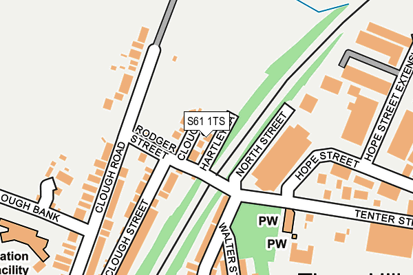 S61 1TS map - OS OpenMap – Local (Ordnance Survey)