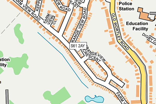 S61 2AY map - OS OpenMap – Local (Ordnance Survey)
