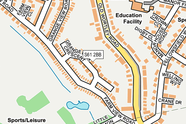 S61 2BB map - OS OpenMap – Local (Ordnance Survey)
