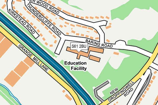 S61 2BU map - OS OpenMap – Local (Ordnance Survey)