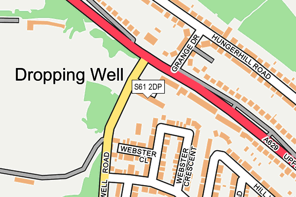 S61 2DP map - OS OpenMap – Local (Ordnance Survey)