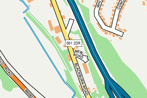 S61 2DR map - OS OpenMap – Local (Ordnance Survey)