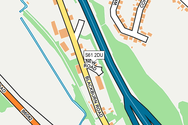 S61 2DU map - OS OpenMap – Local (Ordnance Survey)