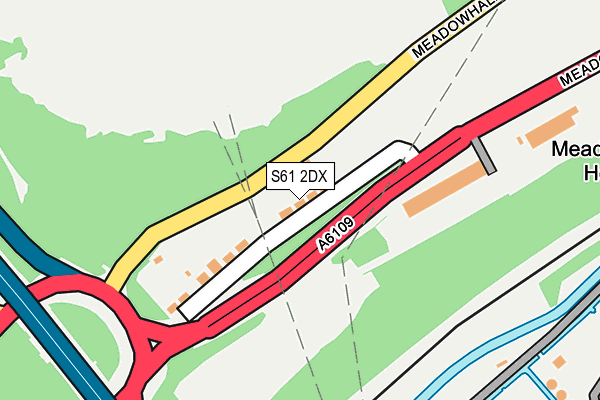 S61 2DX map - OS OpenMap – Local (Ordnance Survey)