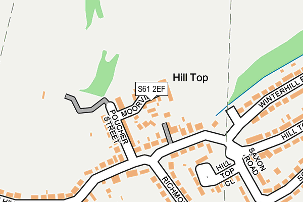 S61 2EF map - OS OpenMap – Local (Ordnance Survey)
