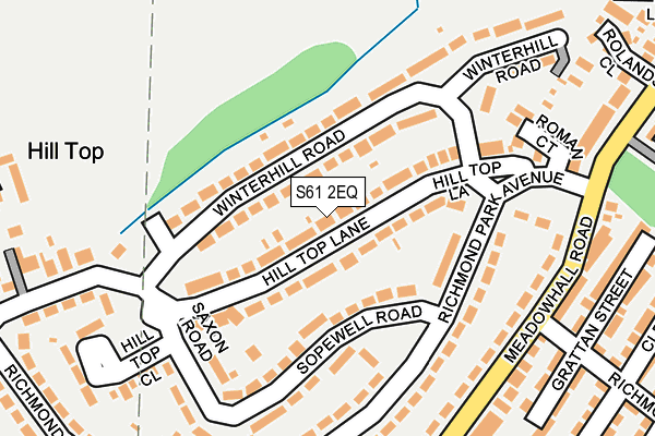 S61 2EQ map - OS OpenMap – Local (Ordnance Survey)