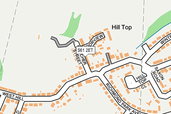 S61 2ET map - OS OpenMap – Local (Ordnance Survey)