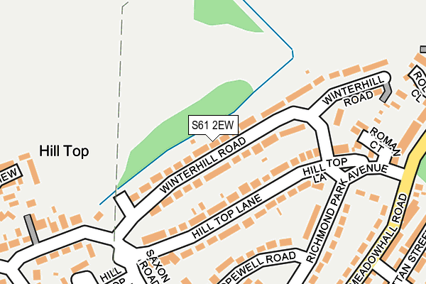S61 2EW map - OS OpenMap – Local (Ordnance Survey)