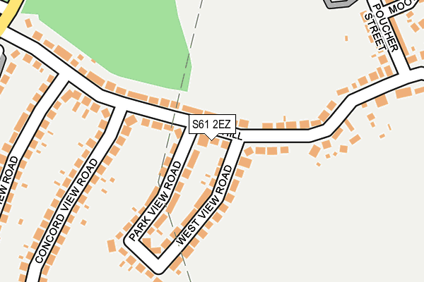 S61 2EZ map - OS OpenMap – Local (Ordnance Survey)
