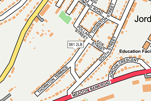S61 2LB map - OS OpenMap – Local (Ordnance Survey)
