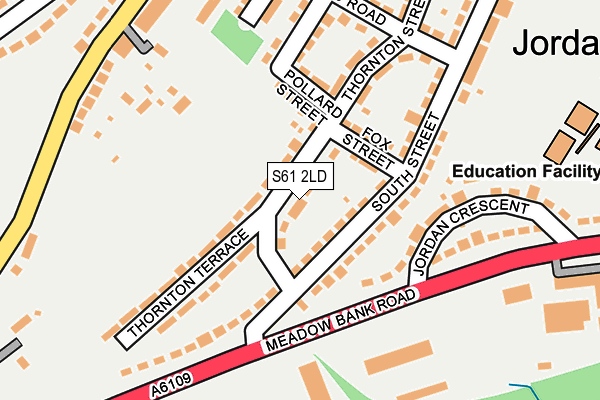 S61 2LD map - OS OpenMap – Local (Ordnance Survey)
