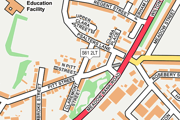 S61 2LT map - OS OpenMap – Local (Ordnance Survey)