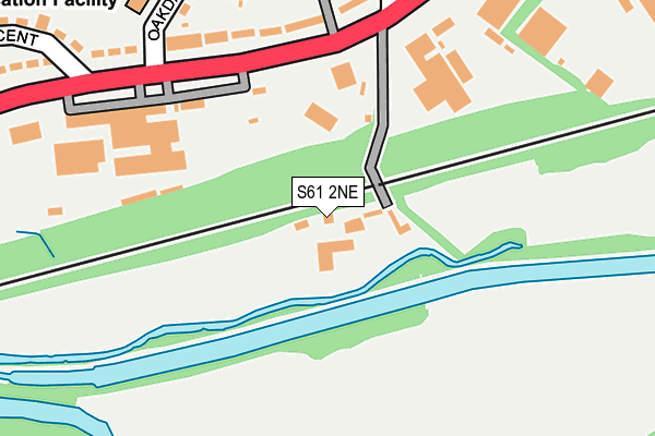 S61 2NE map - OS OpenMap – Local (Ordnance Survey)