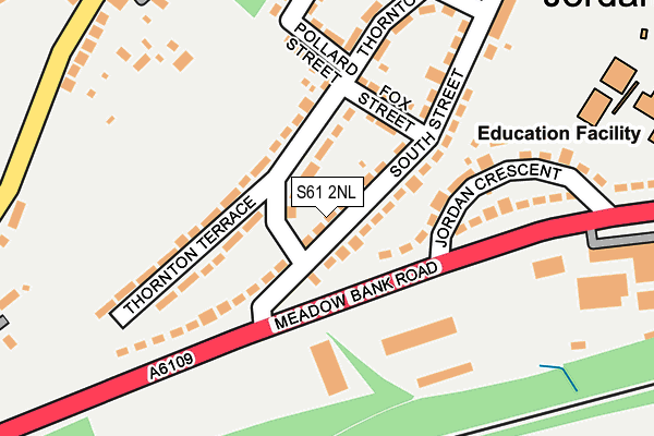 S61 2NL map - OS OpenMap – Local (Ordnance Survey)