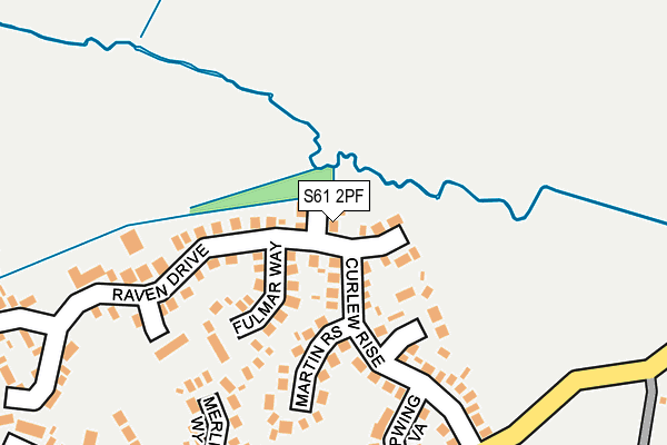 S61 2PF map - OS OpenMap – Local (Ordnance Survey)
