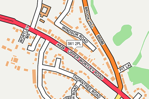 S61 2PL map - OS OpenMap – Local (Ordnance Survey)