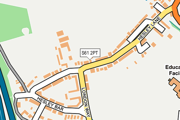 S61 2PT map - OS OpenMap – Local (Ordnance Survey)