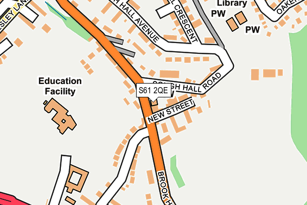 S61 2QE map - OS OpenMap – Local (Ordnance Survey)