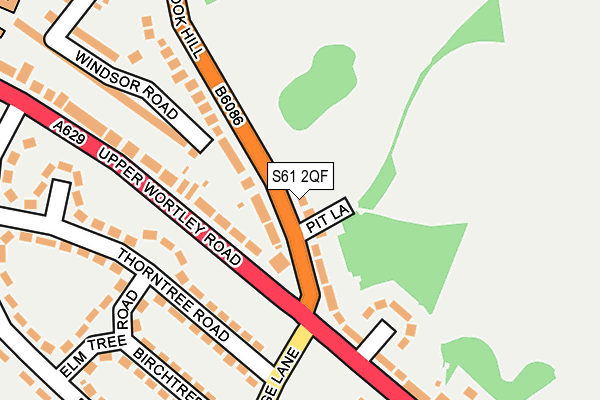S61 2QF map - OS OpenMap – Local (Ordnance Survey)