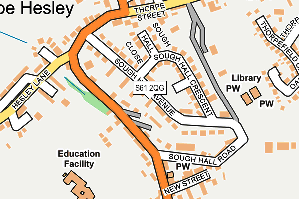 S61 2QG map - OS OpenMap – Local (Ordnance Survey)
