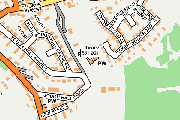 S61 2QJ map - OS OpenMap – Local (Ordnance Survey)