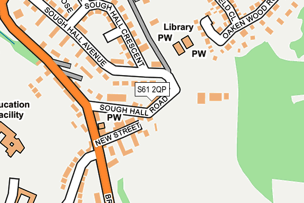 S61 2QP map - OS OpenMap – Local (Ordnance Survey)