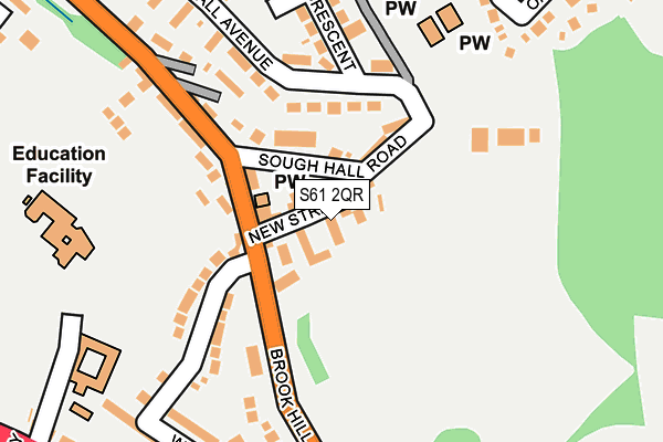 S61 2QR map - OS OpenMap – Local (Ordnance Survey)