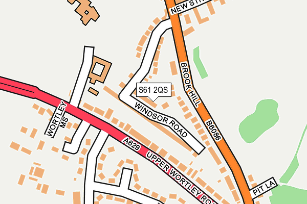 S61 2QS map - OS OpenMap – Local (Ordnance Survey)