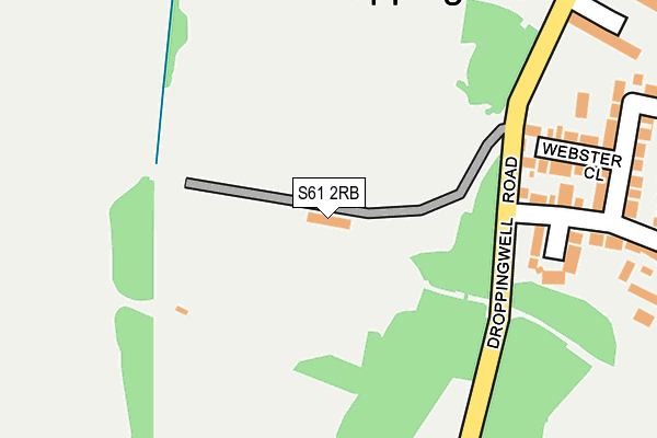 S61 2RB map - OS OpenMap – Local (Ordnance Survey)