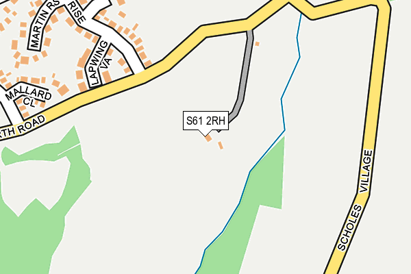 S61 2RH map - OS OpenMap – Local (Ordnance Survey)