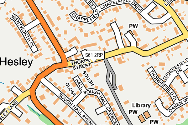 S61 2RP map - OS OpenMap – Local (Ordnance Survey)
