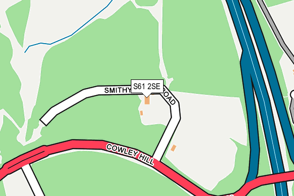 S61 2SE map - OS OpenMap – Local (Ordnance Survey)
