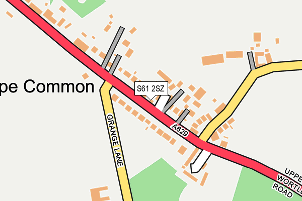 S61 2SZ map - OS OpenMap – Local (Ordnance Survey)