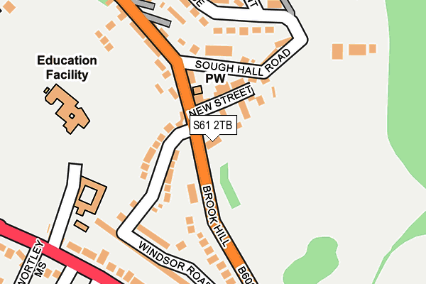 S61 2TB map - OS OpenMap – Local (Ordnance Survey)