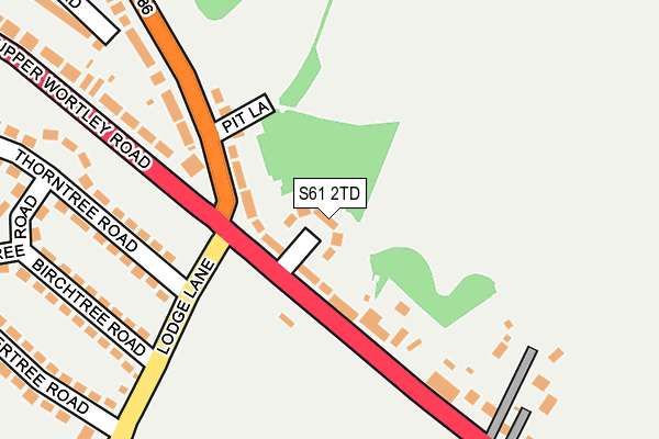 S61 2TD map - OS OpenMap – Local (Ordnance Survey)
